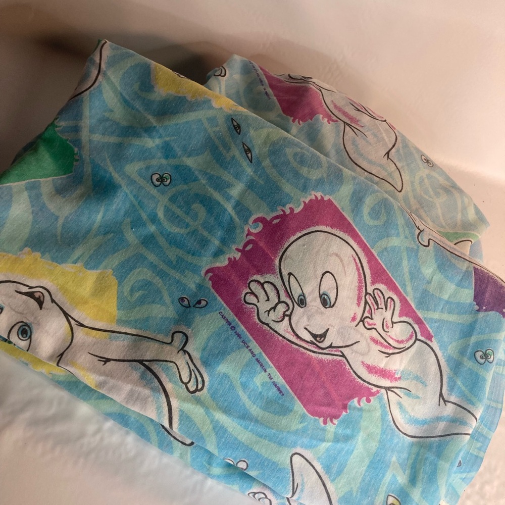 Vintage 1996 Casper The Ghost Twin Fitted Flat Sheet Set